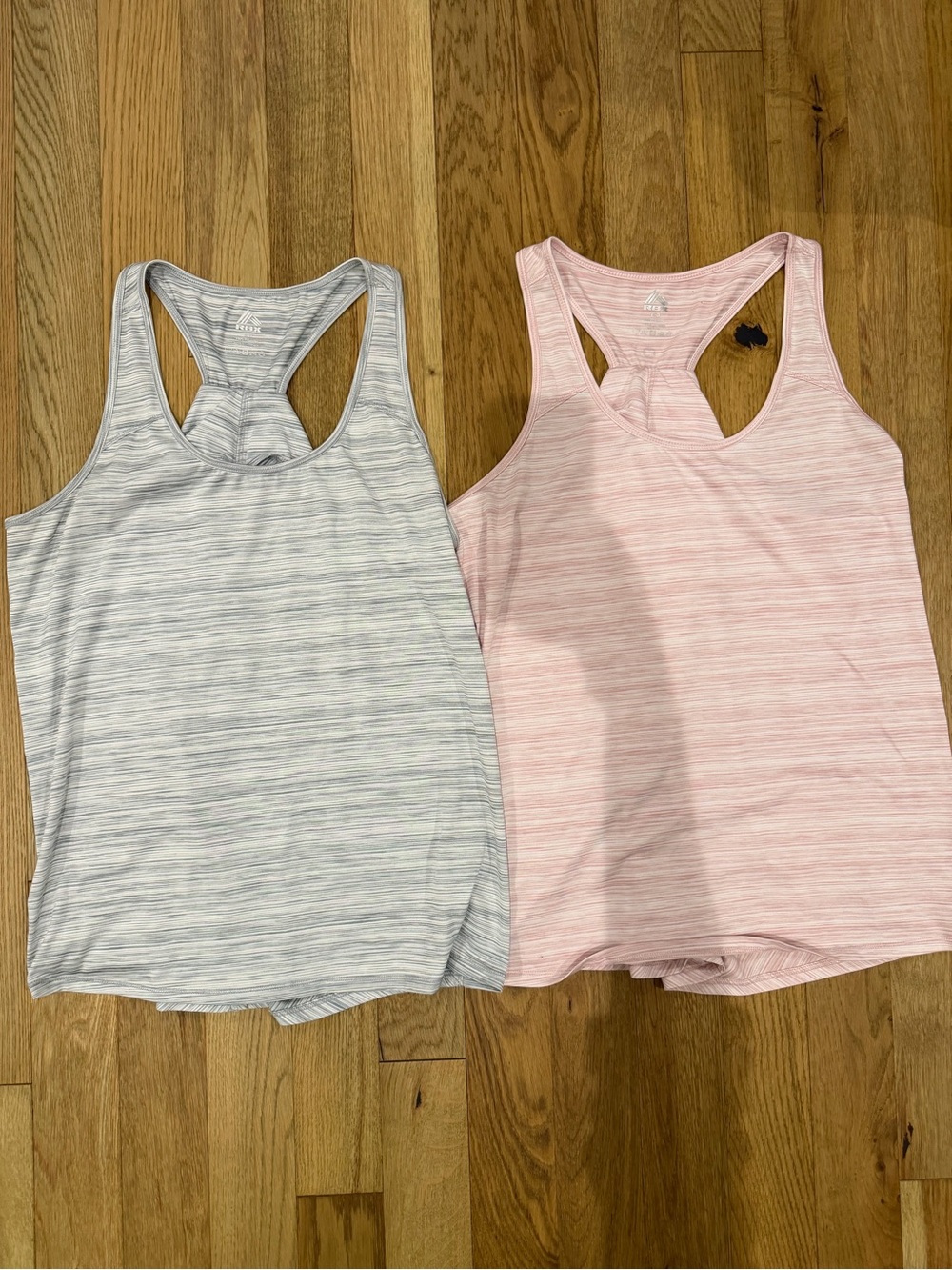 RBX Women’s Racerback Tank Top Lot of 2 Size Large Gray & Pink